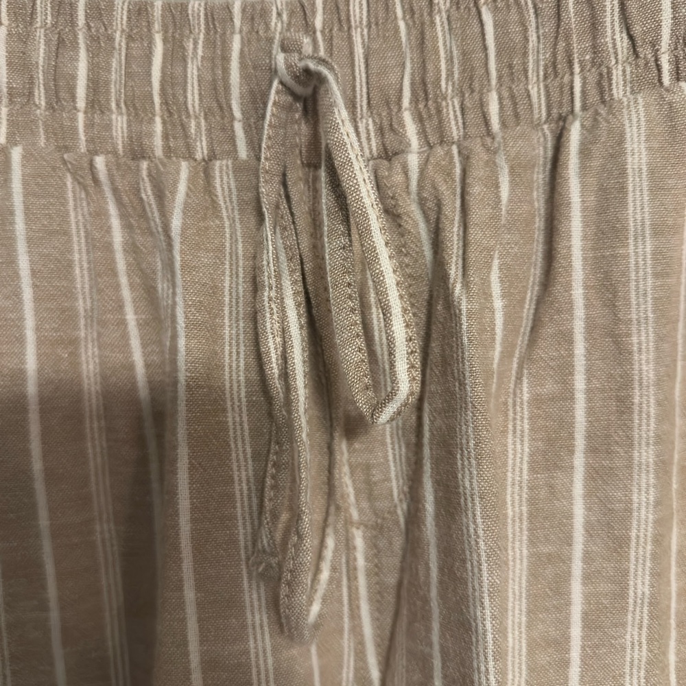 Briggs New York Navy/White & Tan/White Striped Pants M - Picture 10 of 12